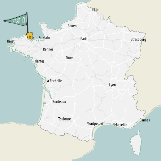 Situer les Maisons du Capitaine en France, Bretagne